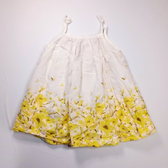 Baby Gap White Summer Dress With Yellow Flower Print US 12-18M - Picture 1 of 6